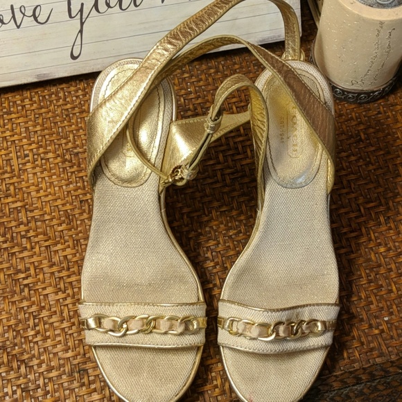 Ladies coach wedge heels - Picture 1 of 8